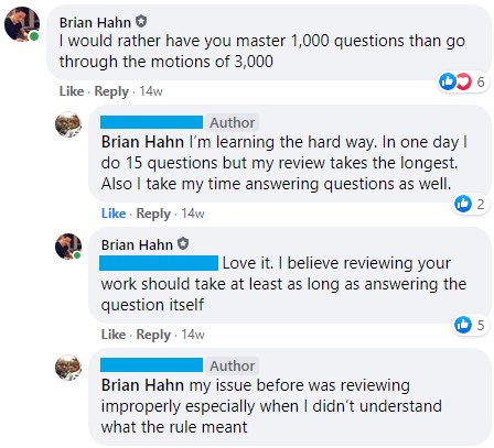 Reviewing your work should take at least as long as answering the question itself