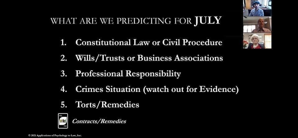 What are we predicting for July