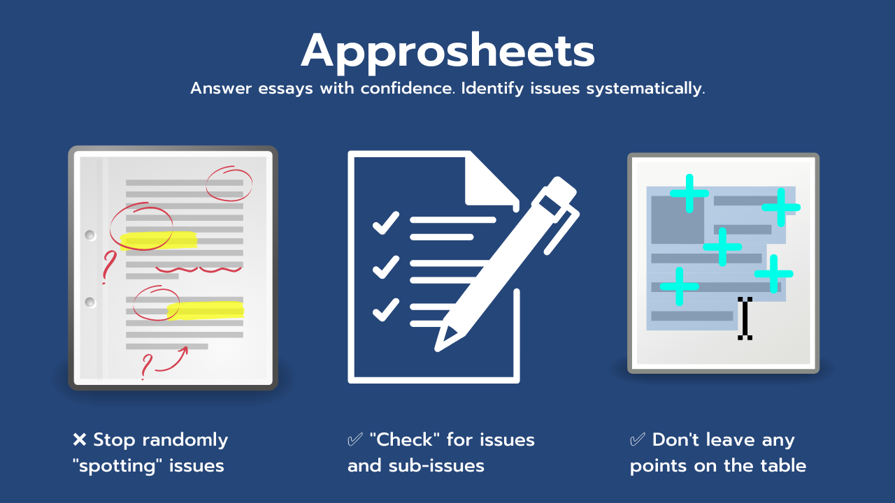 Approsheets: Bar Exam Essay Attack Checklists and Flowcharts | Make