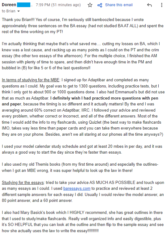 How Doreen Passed One of the HARDEST California Bar Exams (33.9 Pass